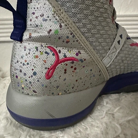 NIKE Men Gray Pink Breast‎ Cancer ZOOM RIZE Hightop Sneakers Tennis Shoes 10.5 - Picture 5 of 9